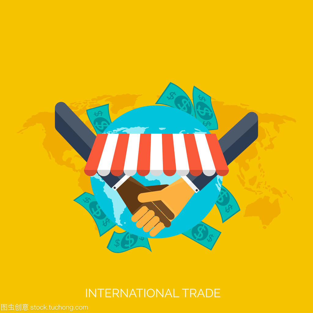 平的手。全球國際貿(mào)易概念背景。業(yè)務(wù)和賺錢